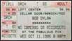 bob dylan ticket