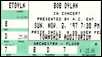 bob dylan ticket