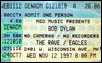 bob dylan ticket