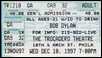 bob dylan ticket