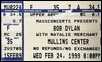 bob dylan ticket