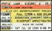 bob dylan ticket