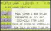 bob dylan ticket