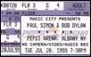 bob dylan ticket