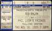 bob dylan ticket