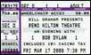 bob dylan ticket