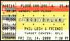 bob dylan ticket