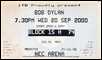 bob dylan ticket