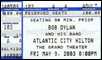 bob dylan ticket