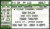 bob dylan ticket