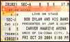 bob dylan ticket